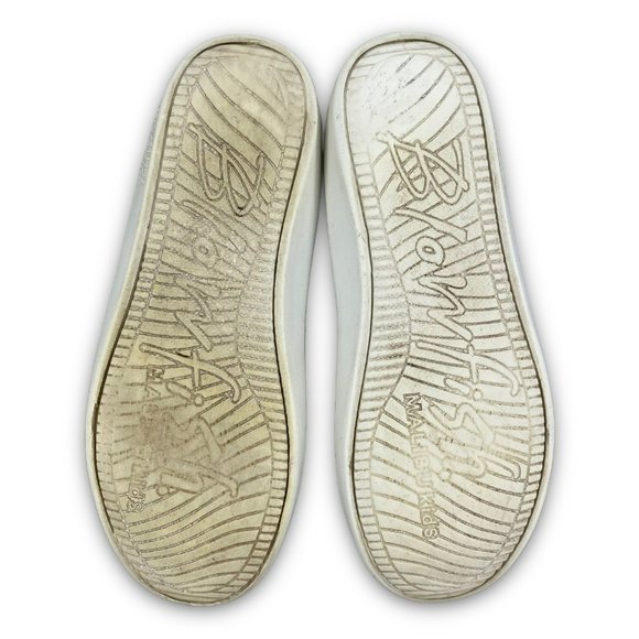 Blowfish Malibu Laceless Plaid Sneakers ZS006 Slip On Lined Black White Youth 3 - Picture 8 of 10